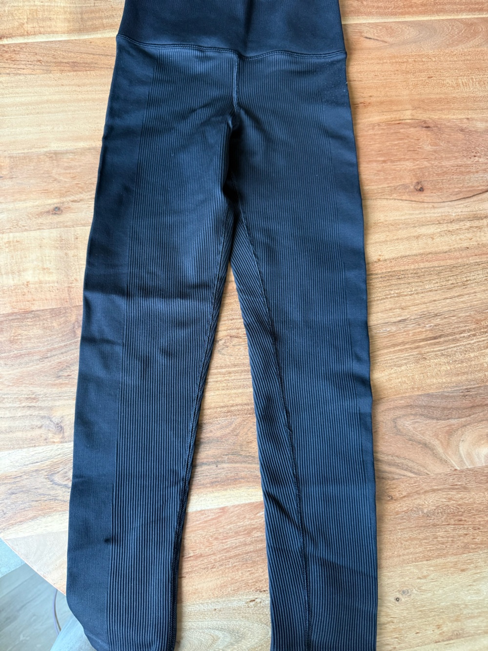 Athleta Girl Seamless Black Ribbed Leggings